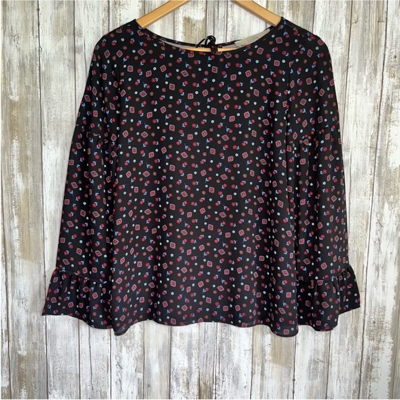 Loft Black Floral Blouse - Picture 2 of 6